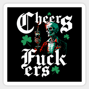 Cheers Fckrs Beer DrinkingSt Patricks Day Sticker